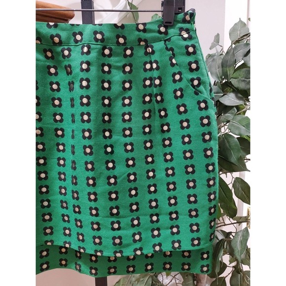 Anthropologie HD In Paris Green Mid Rise Skinny Pencil Mini Skirt Size 8 - Picture 4 of 16